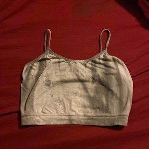 tye dye gray and white cropped tank top